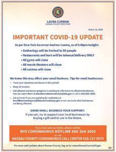 Nassau County Executive COVID-19 Notice