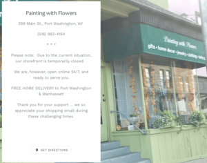 Painting With Flowers promotion flyer