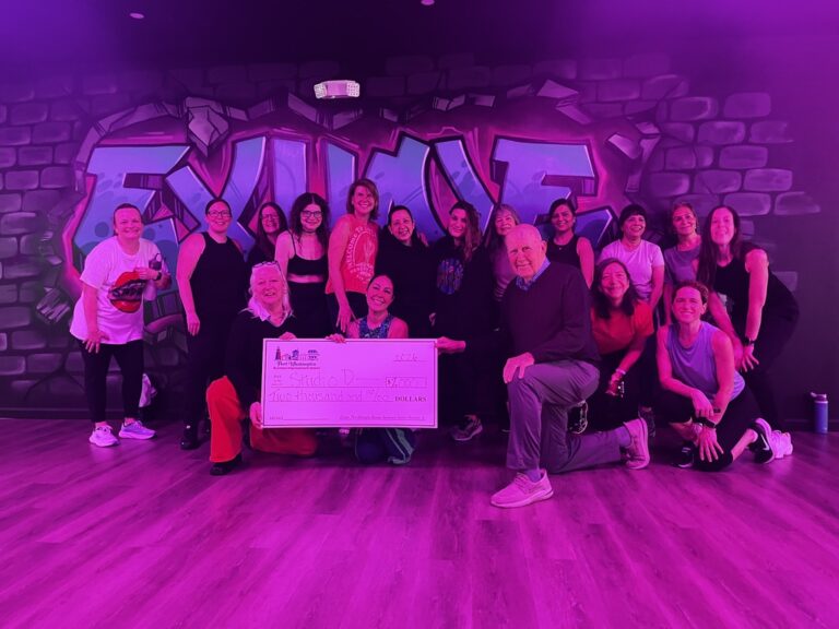 Studio D receives New Tenant Bonus Grant from Port Washington. Dedicated members celebrate with owner Desiree Durand and BID Board members at the new studio at 121 Manorhaven Blvd, PW